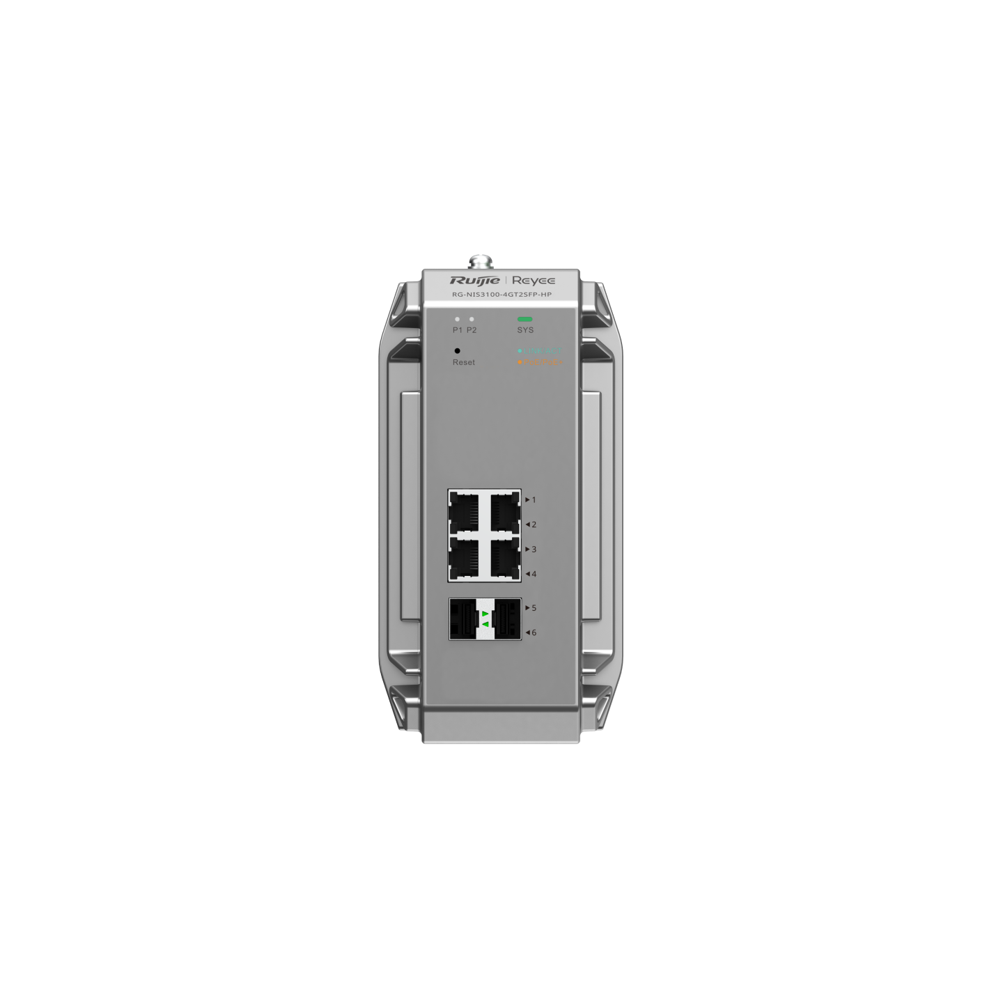 6-Port Gigabit Managed Switch with 4 PoE+ Ports, 2 SFP Uplink Ports