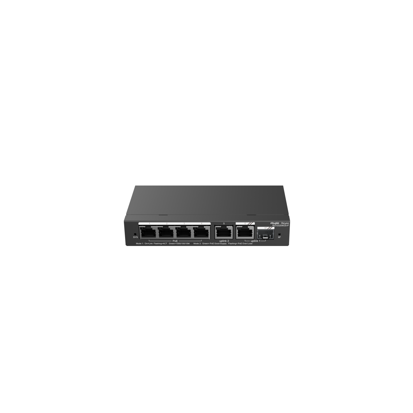 Reyee 6-Port Gigabit Smart Cloud Managed PoE Switch with SFP 54W