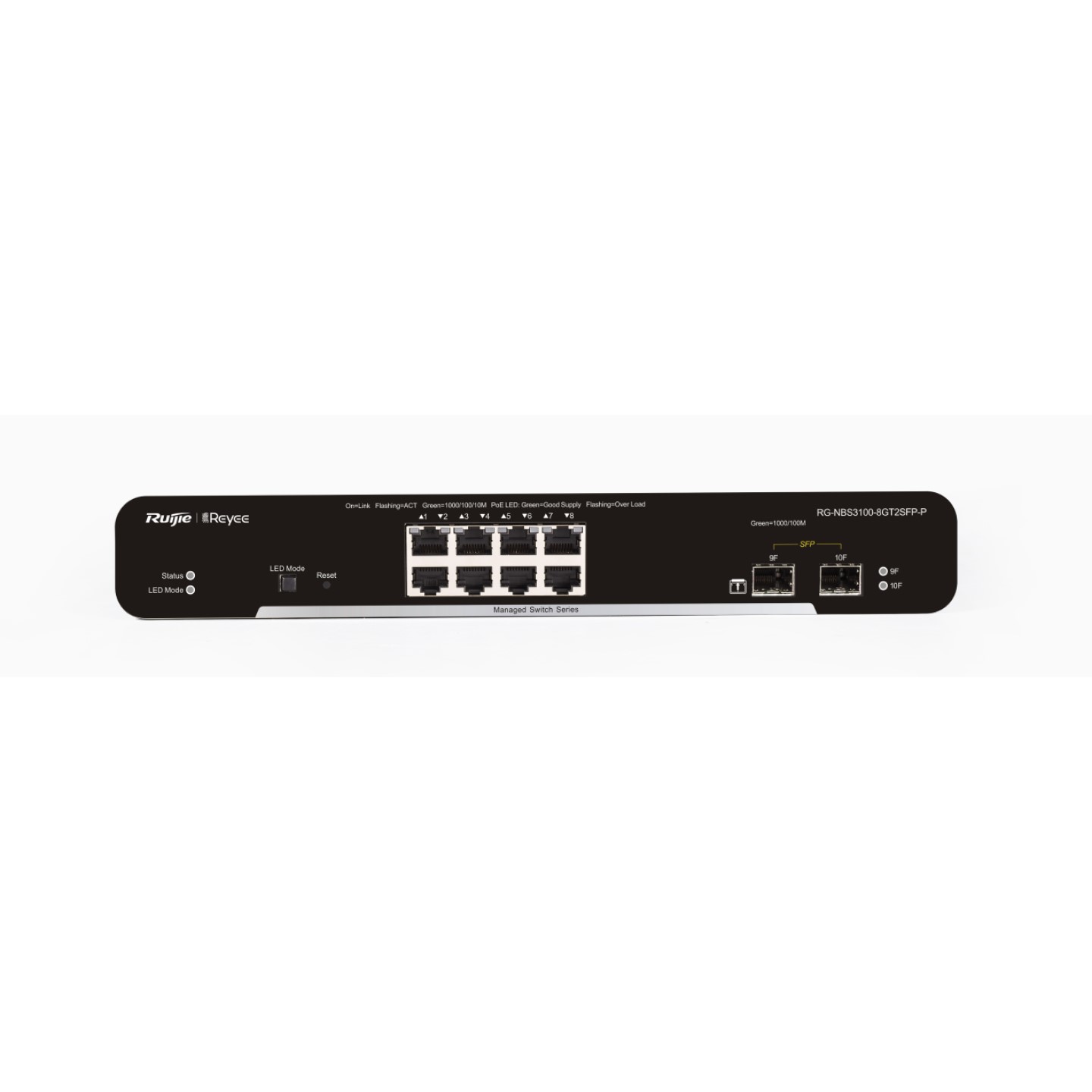 Reyee 10-Port Gigabit Layer 2 Cloud Managed PoE Switch 125W