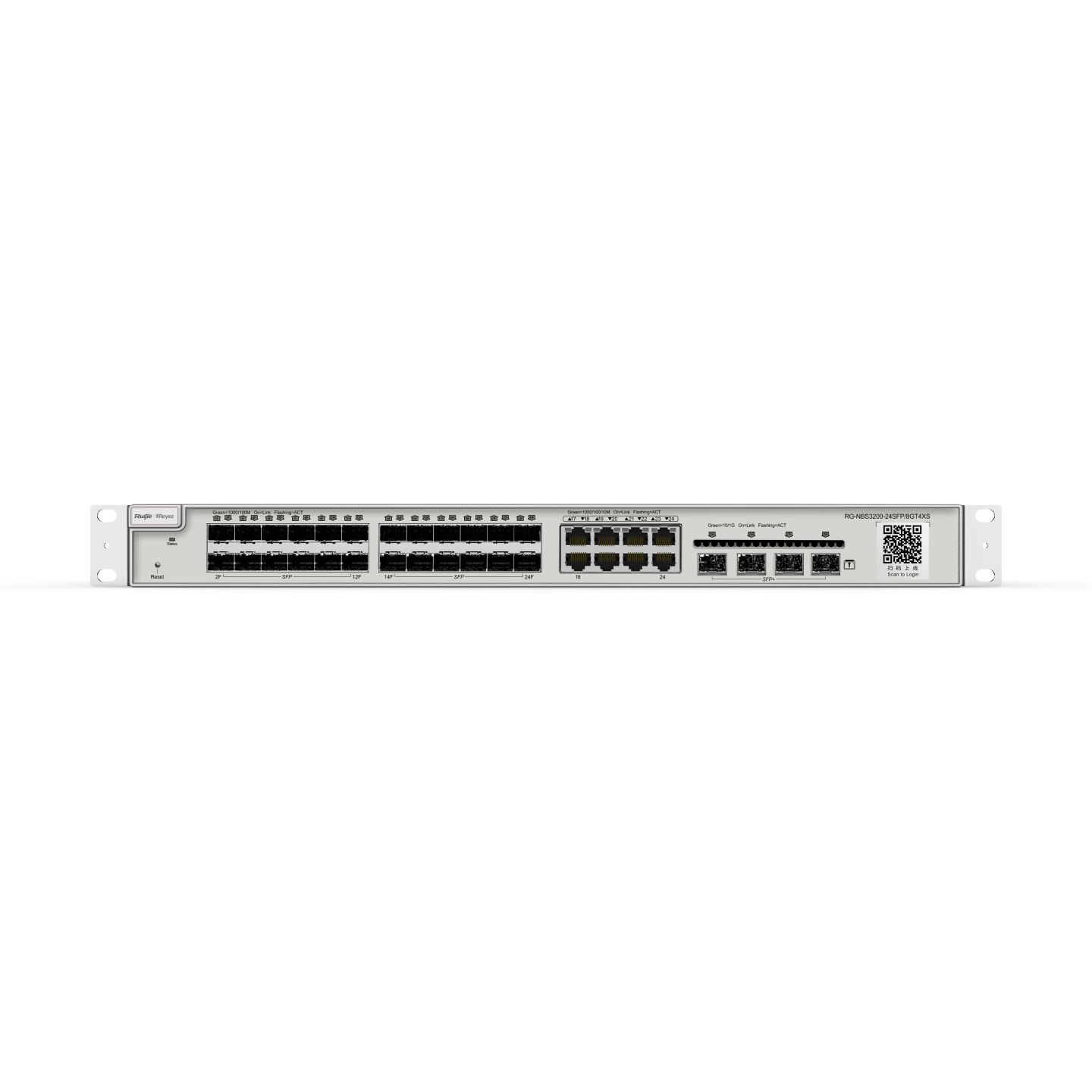 Reyee 24-Port Gigabit SFP with 8 combo RJ45 ports Layer 2 Managed Switch, 4 * 10G