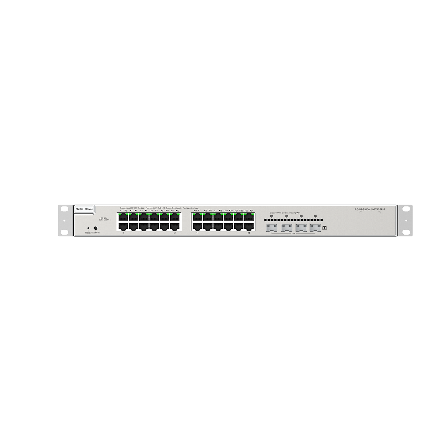 Reyee  24-port Gigabit Layer 3 PoE Switch, 4 SFP+ Uplink 370W